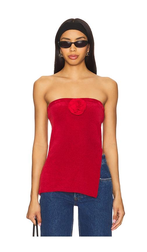 With Jean Belle Top in Red by WITH JEAN