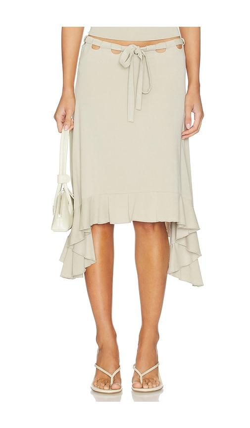 With Jean Carrie Skirt in Sage by WITH JEAN