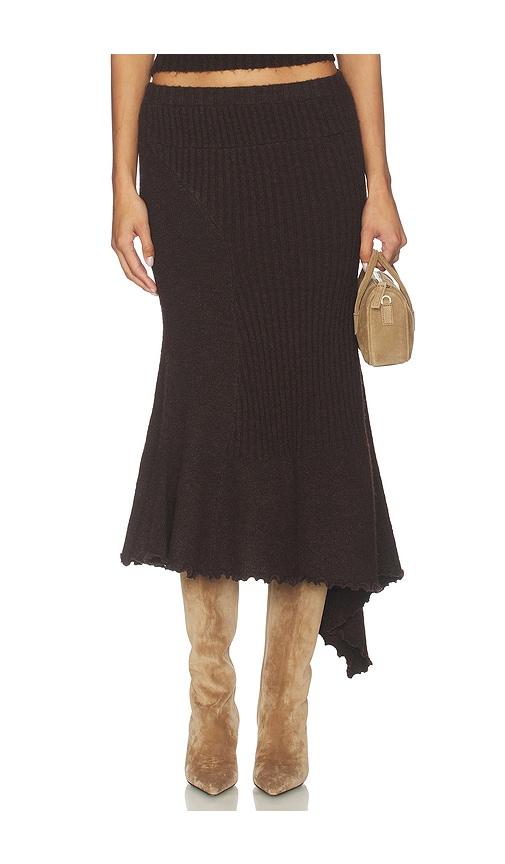 With Jean Fia Skirt in Chocolate by WITH JEAN