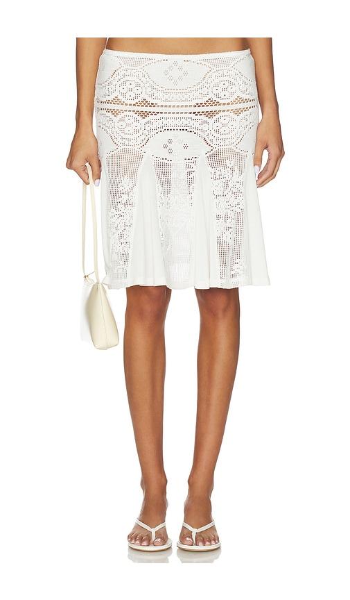 With Jean Grace Skirt in White by WITH JEAN