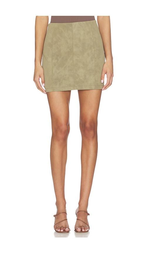 With Jean Leo Skirt in Olive by WITH JEAN