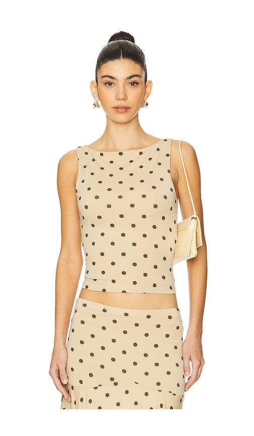 With Jean Maeve Top in Tan by WITH JEAN