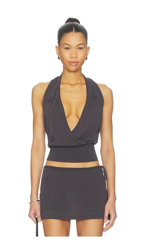 With Jean Pammy Top in Charcoal by WITH JEAN