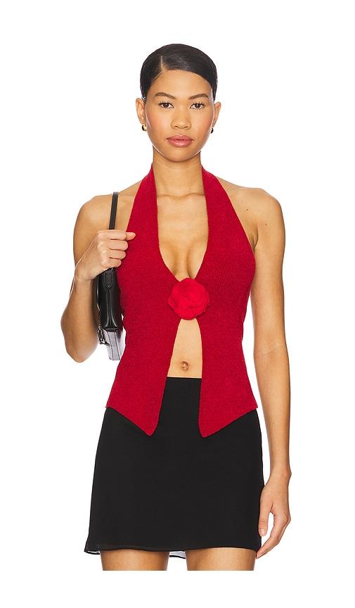 With Jean Rose Top in Red by WITH JEAN