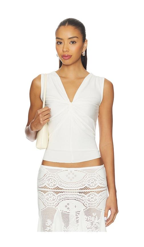 With Jean Silvie Top in White by WITH JEAN