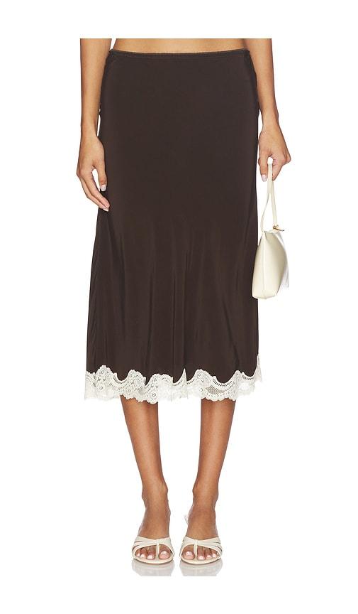 With Jean Tilly Skirt in Chocolate by WITH JEAN