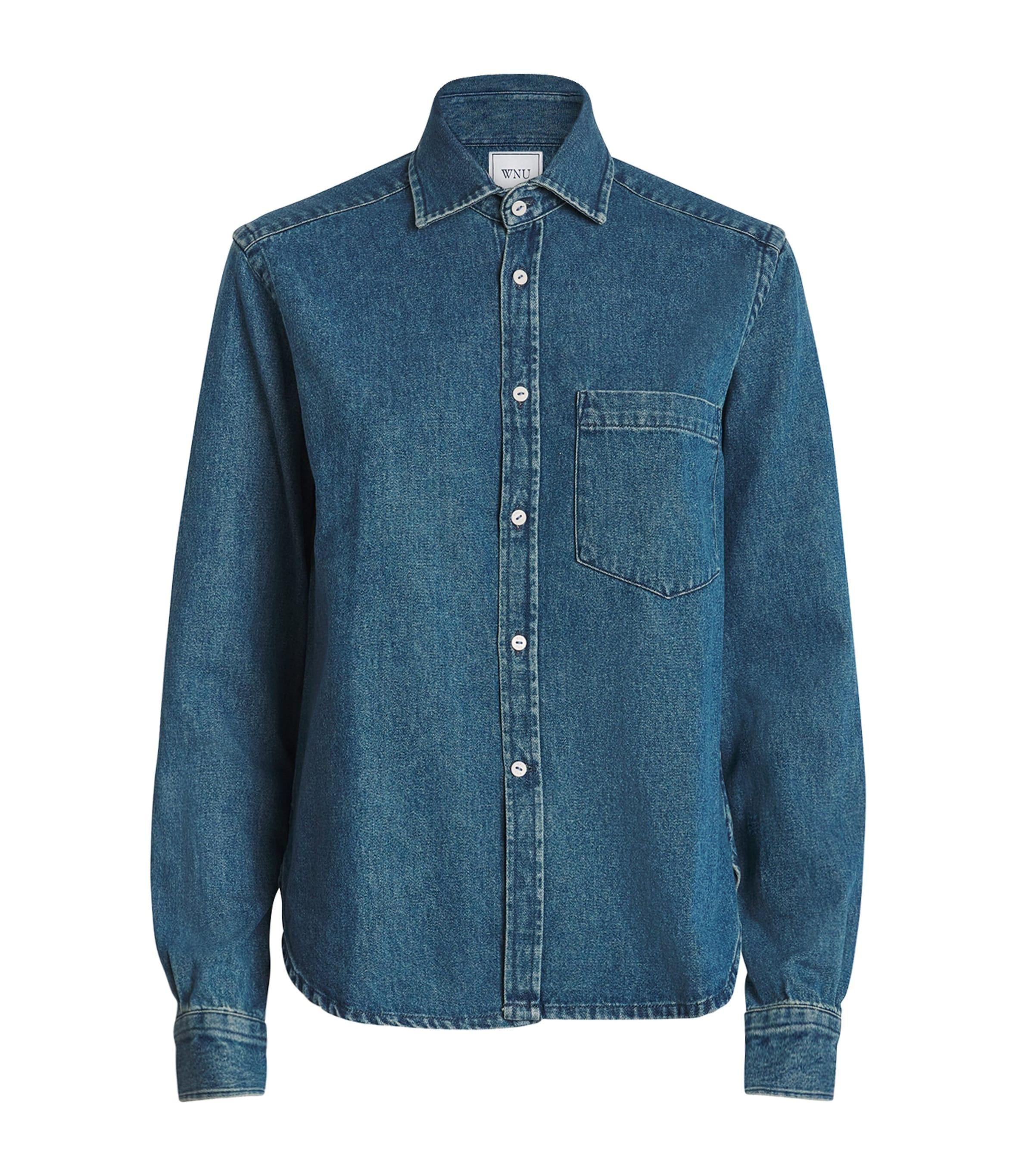 With Nothing Underneath Denim Classic Shirt by WITH NOTHING UNDERNEATH