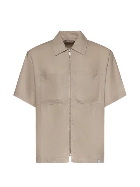 zip-up chest-pocket shirt by WOC