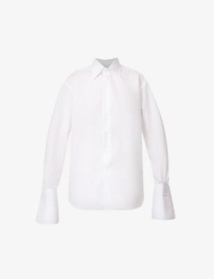 Semi-sheer regular-fit cotton shirt by WOERA
