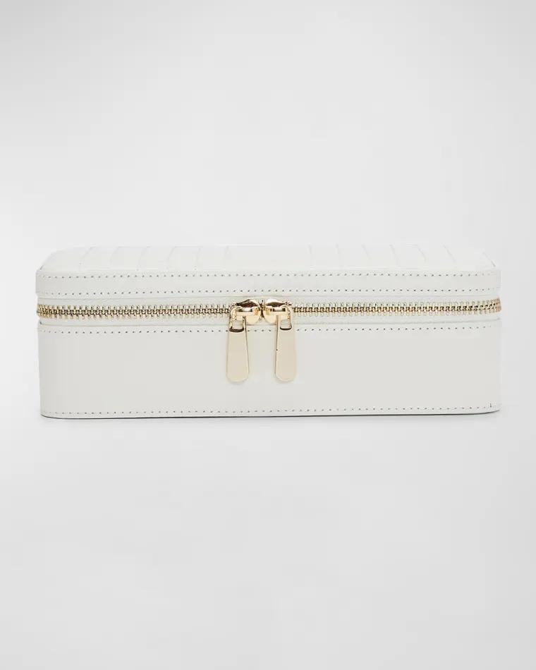 Maria Rectangle Quilted Zip Jewelry Case by WOLF