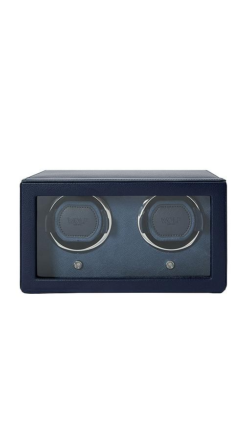 WOLF Cub Double Watch Winder with Cover in Navy by WOLF