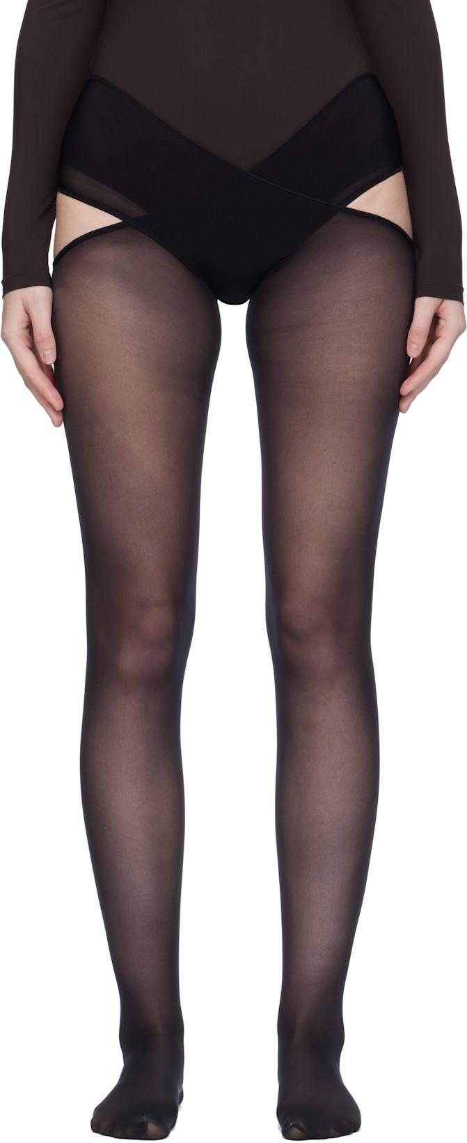 Black Individual 12 Stay-Hip Tights by WOLFORD