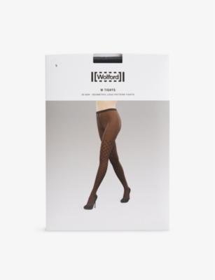 Branded-waistband high-rise stretch-woven tights by WOLFORD