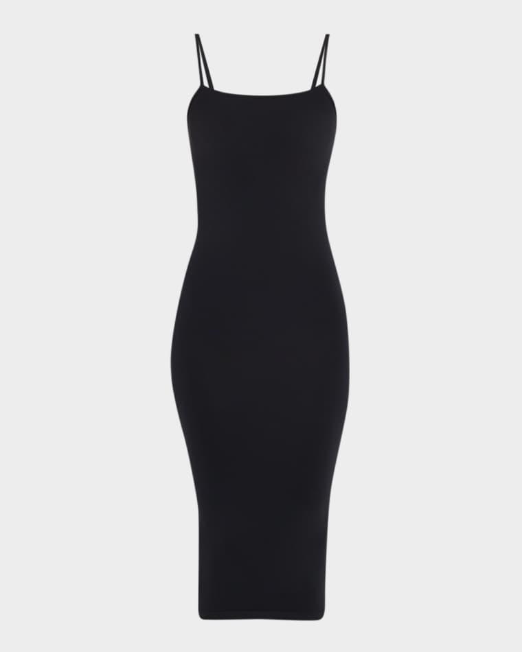 Fatal Sleeveless Bodycon Knit Velvet Midi Dress by WOLFORD