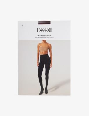 High-Rise Dot Wool-Blend Tights by WOLFORD