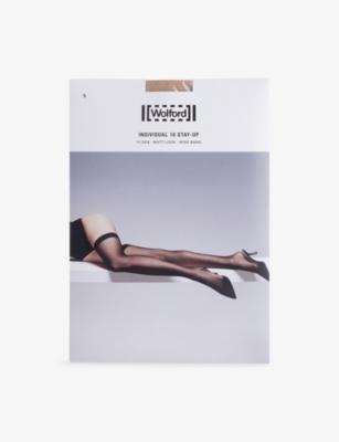 Individual 10 Stay-Up Stretch-WovenTights by WOLFORD