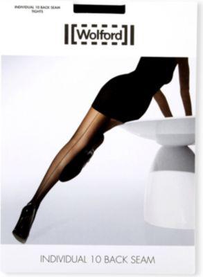 Individual 10 back-seam tights by WOLFORD