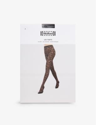 Logo-waistband stretch-woven tights by WOLFORD