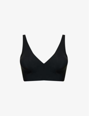Pure Skin V-neck stretch-woven bra by WOLFORD