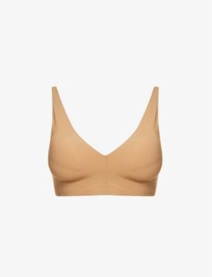 Pure Skin V-neck stretch-woven bra by WOLFORD