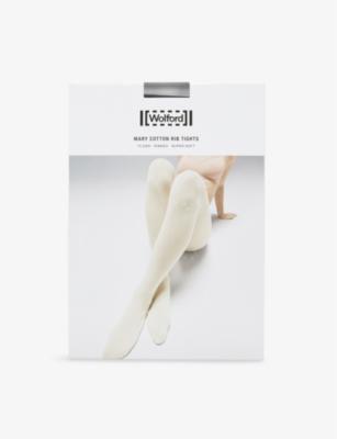 Ribbed opaque stretch-woven tights by WOLFORD