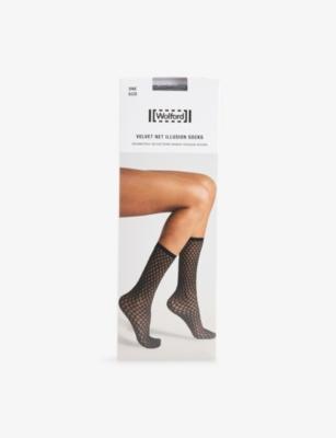 Velvet Net Illusion Stretch-Woven Socks by WOLFORD