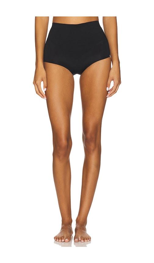 Wolford Cotton Contour Panty High Waist in Black by WOLFORD
