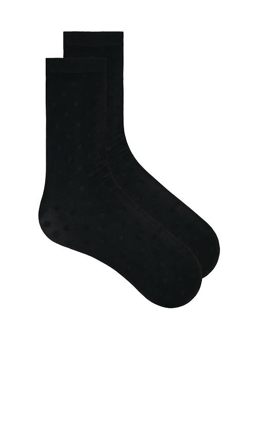Wolford Daisy Socks in Black by WOLFORD