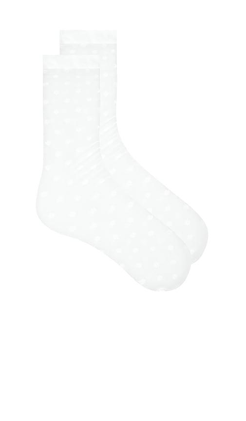 Wolford Daisy Socks in White by WOLFORD
