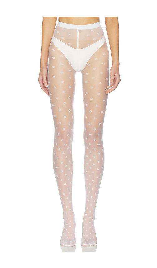 Wolford Daisy Tights in White by WOLFORD