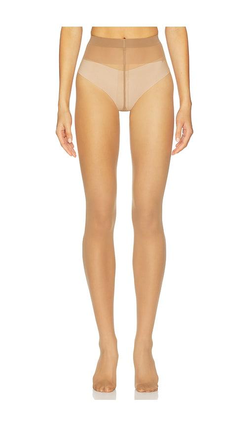 Wolford Individual 10 Tights in Brown by WOLFORD