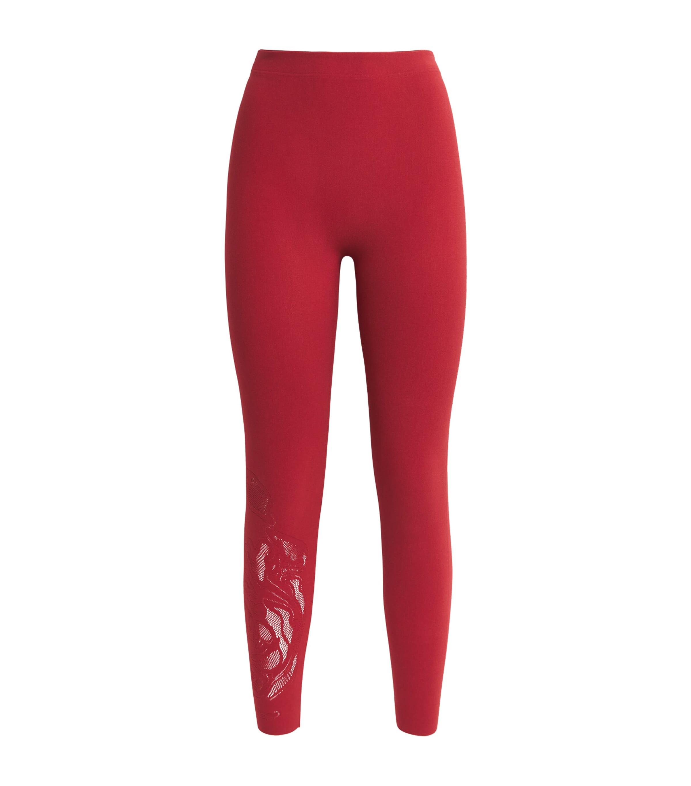 Wolford Net-Panel Rose Leggings by WOLFORD