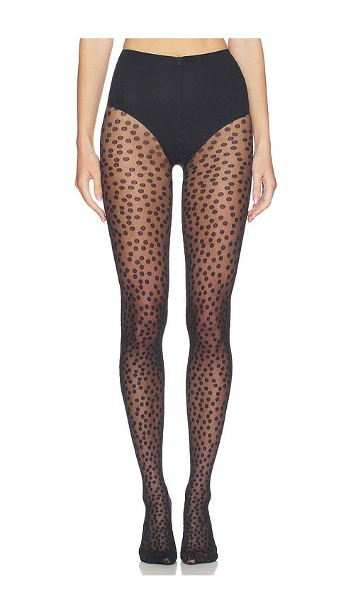 Wolford Sweet Dots Tights in Black by WOLFORD