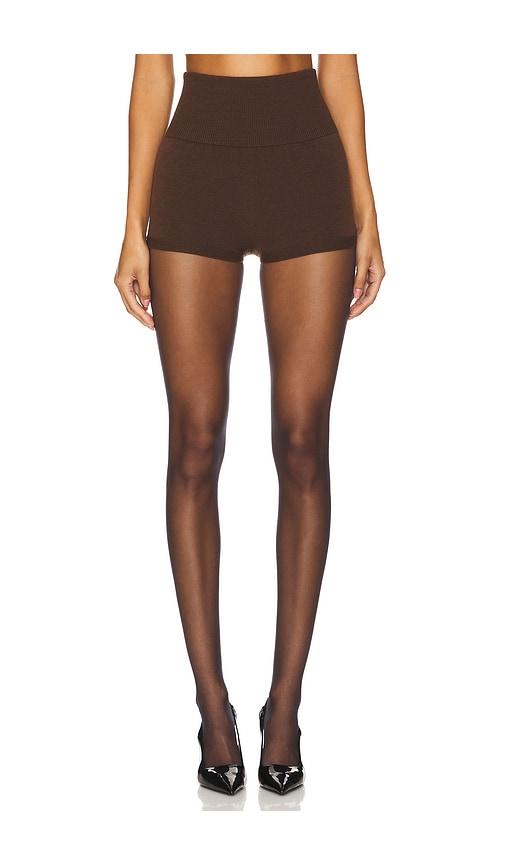 Wolford The Merino Shorts in Chocolate by WOLFORD