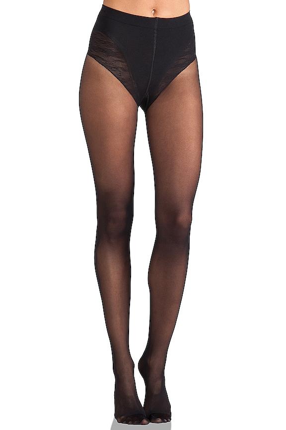 Wolford Tummy 20 Control Top Tights in Black by WOLFORD