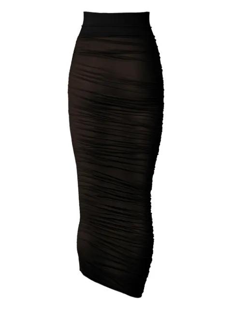 drape midi skirt by WOLFORD