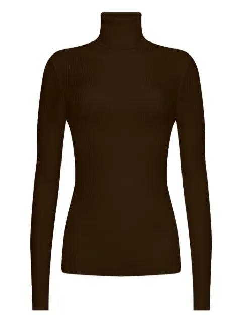 fine-rib turtleneck top by WOLFORD