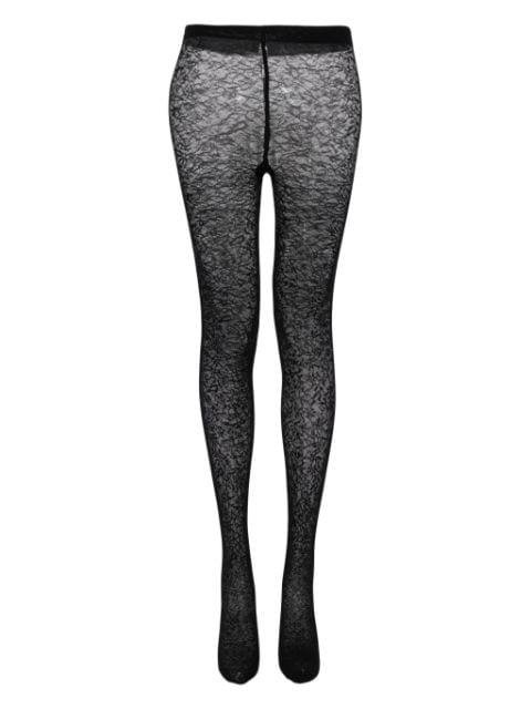 floral-motif tights by WOLFORD