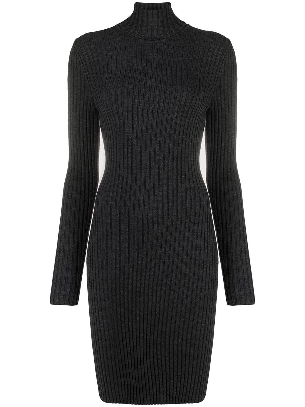 ribbed knit turtleneck dress by WOLFORD