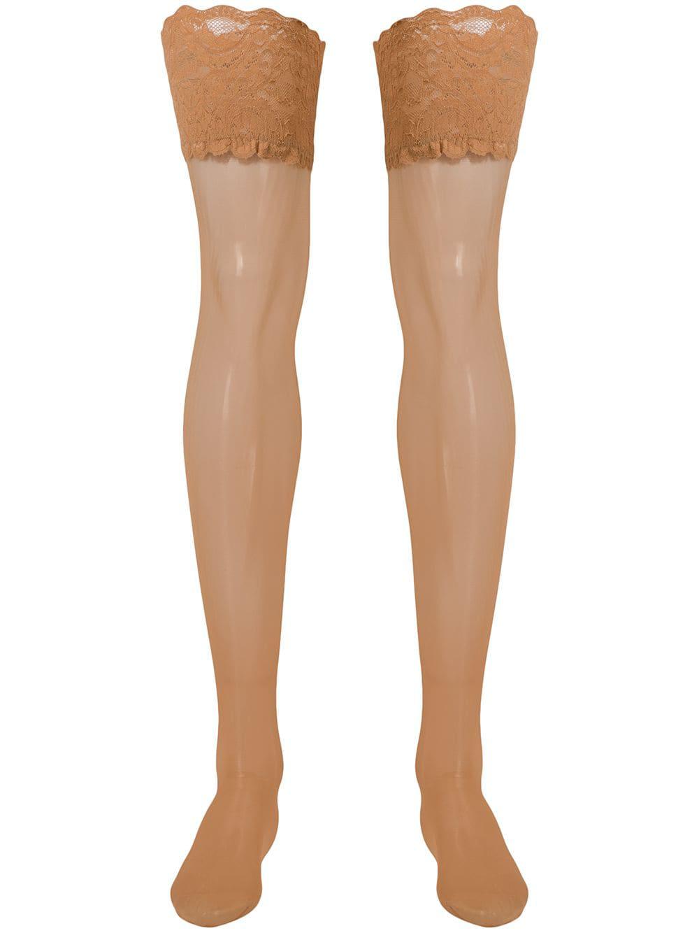 satin 20 stay-ups by WOLFORD