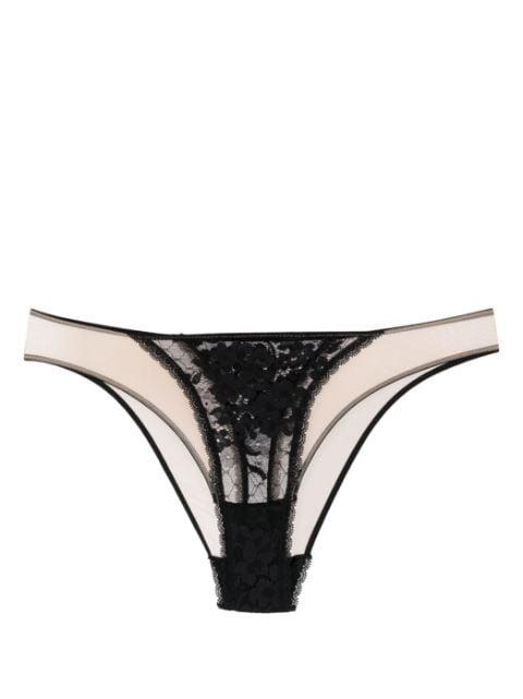semi-sheer laced briefs by WOLFORD