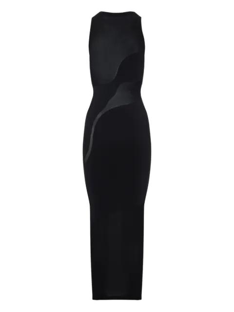sheer panel maxi dress by WOLFORD