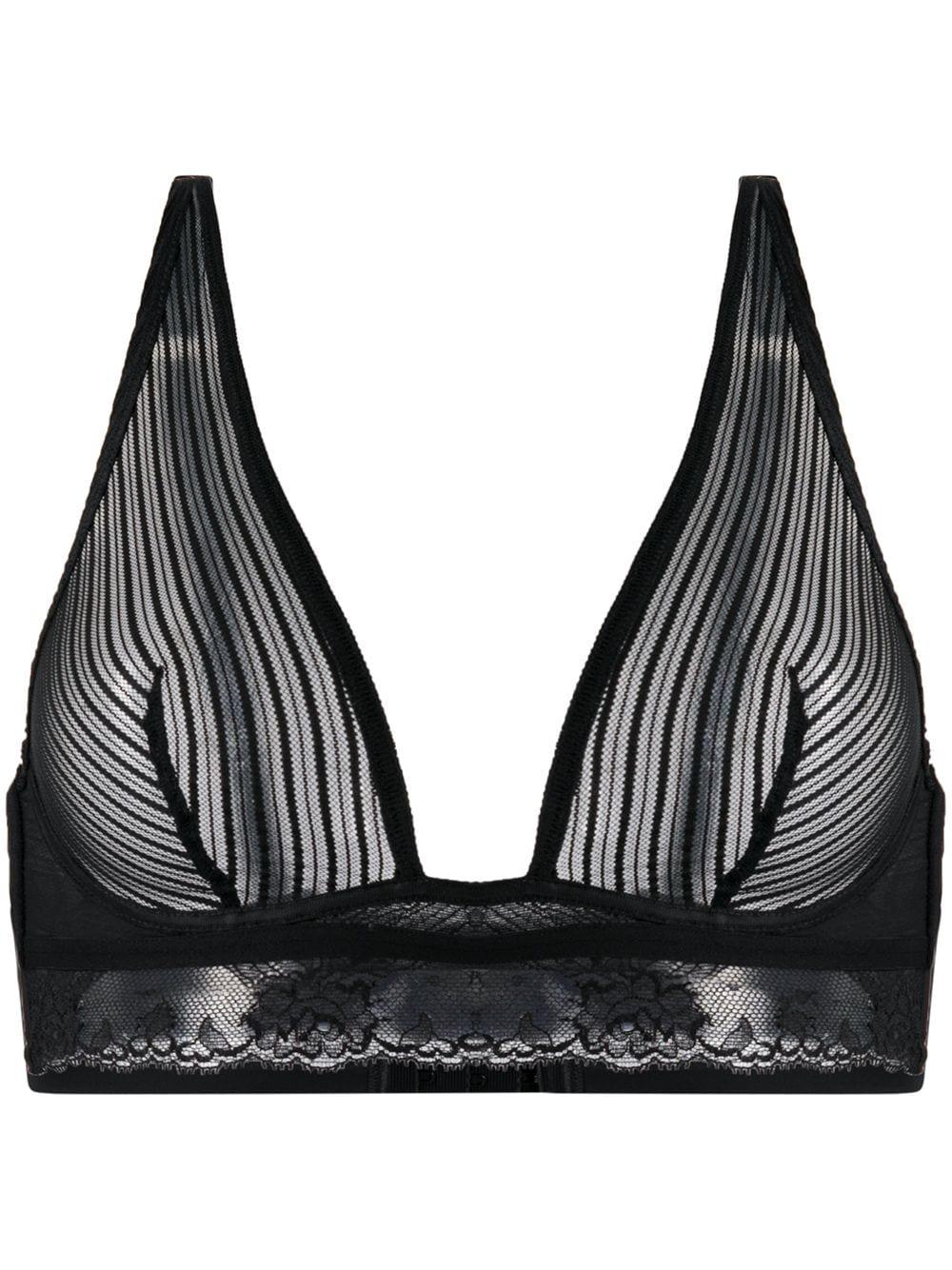 stripe mesh soft cup bra by WOLFORD