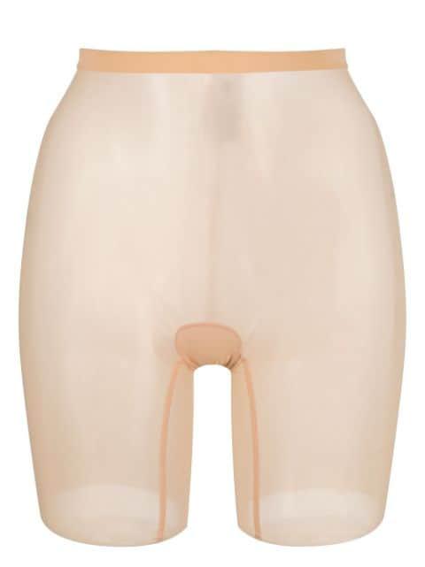 tulle-mesh sheer shorts by WOLFORD