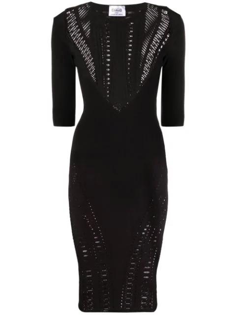 x Alberta Ferretti Ajouré net dress by WOLFORD