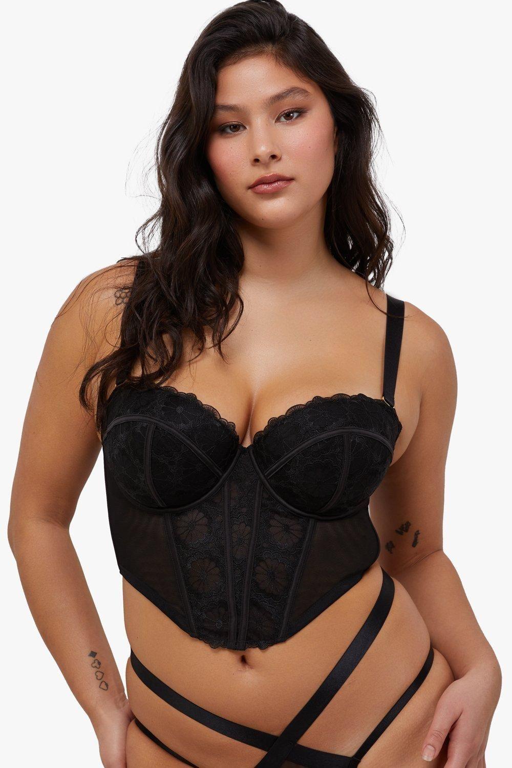 Daisy Embroidery Strapless Bustier by WOLF&WHISTLE