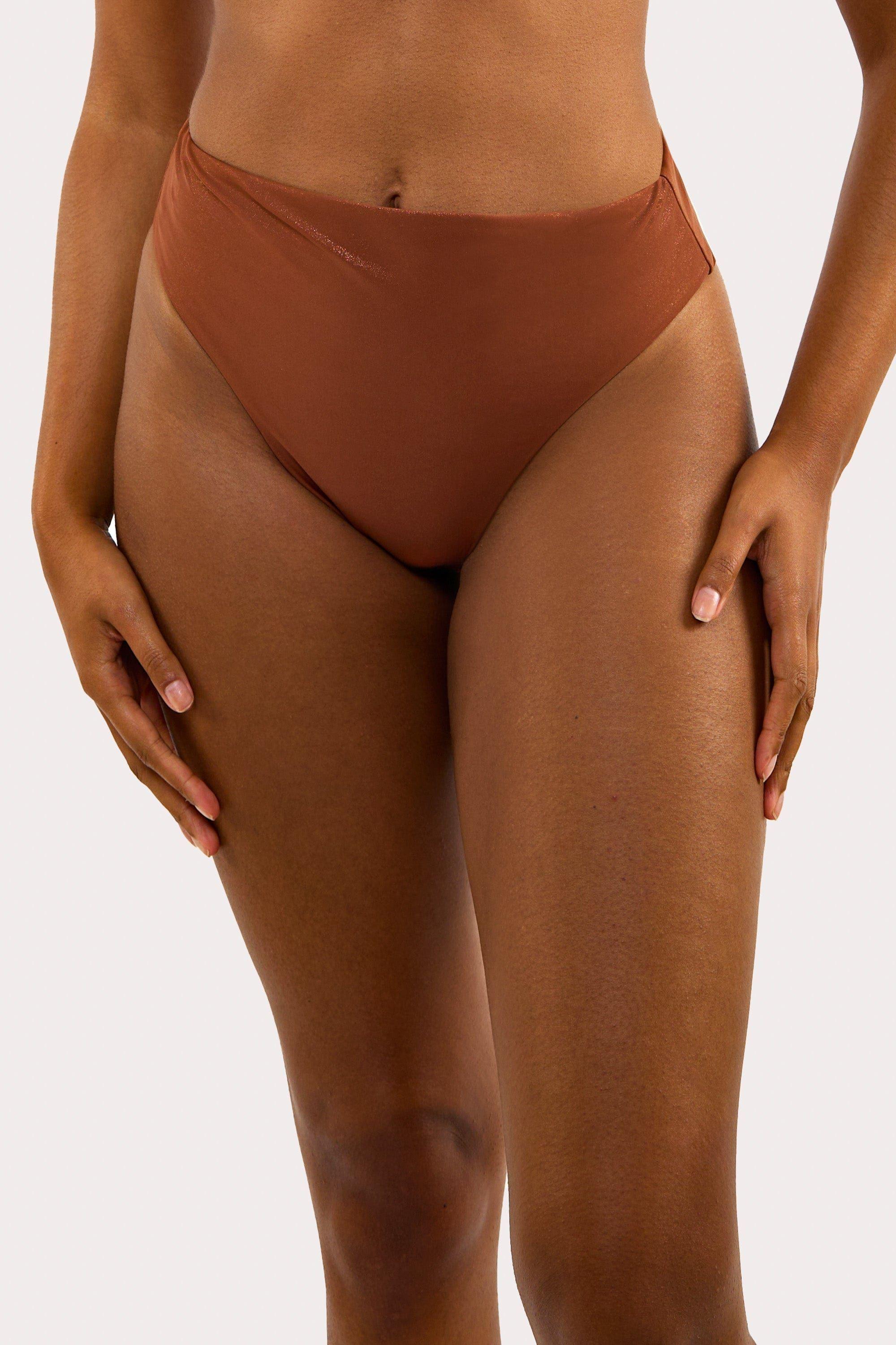 Morgan Bronze Glitter Mix & Match High-Waist Brief by WOLF&WHISTLE