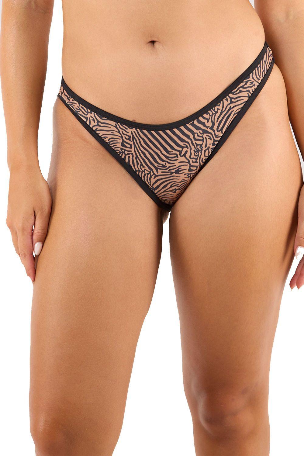 Savana Tiger Print High Leg 'Bikini Brief' by WOLF&WHISTLE