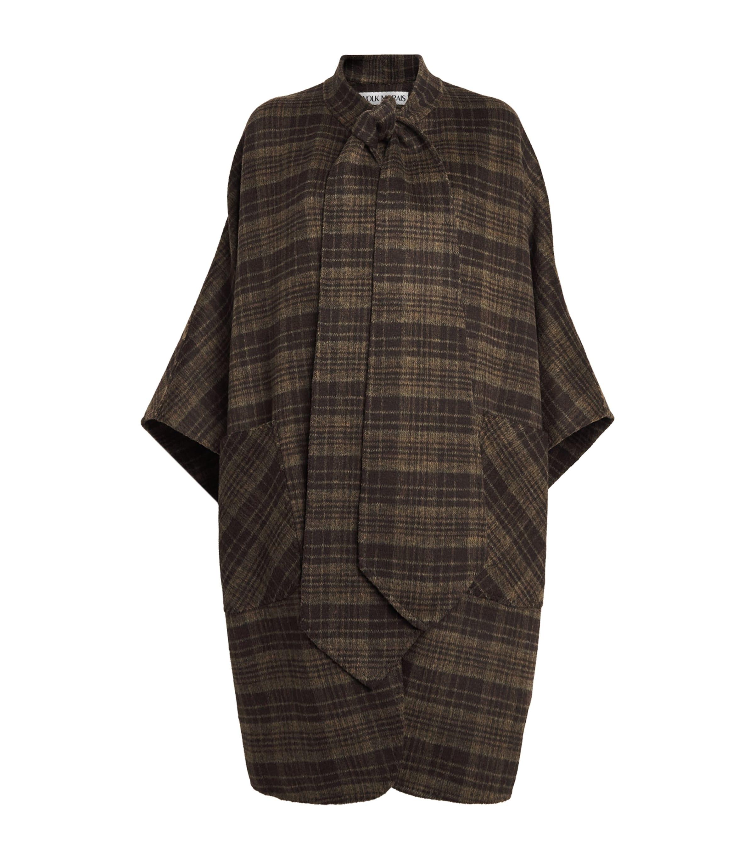 Wolk Morais Cashmere Plaid Belleville Trench Coat by WOLK MORAIS