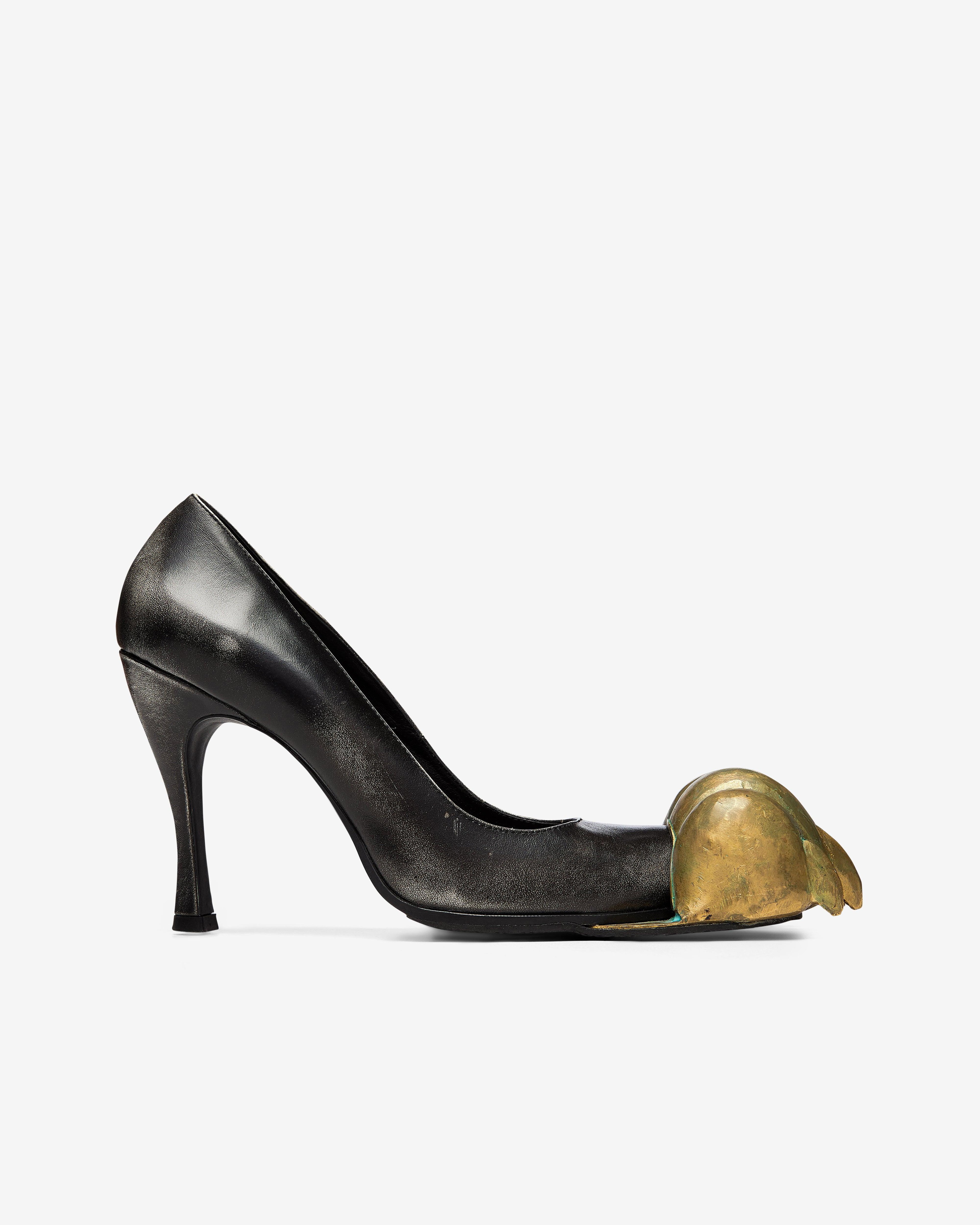 Women's History Museum - Women's Brass Paw Heels - (Black/Gold) by WOMEN'S HISTORY MUSEUM